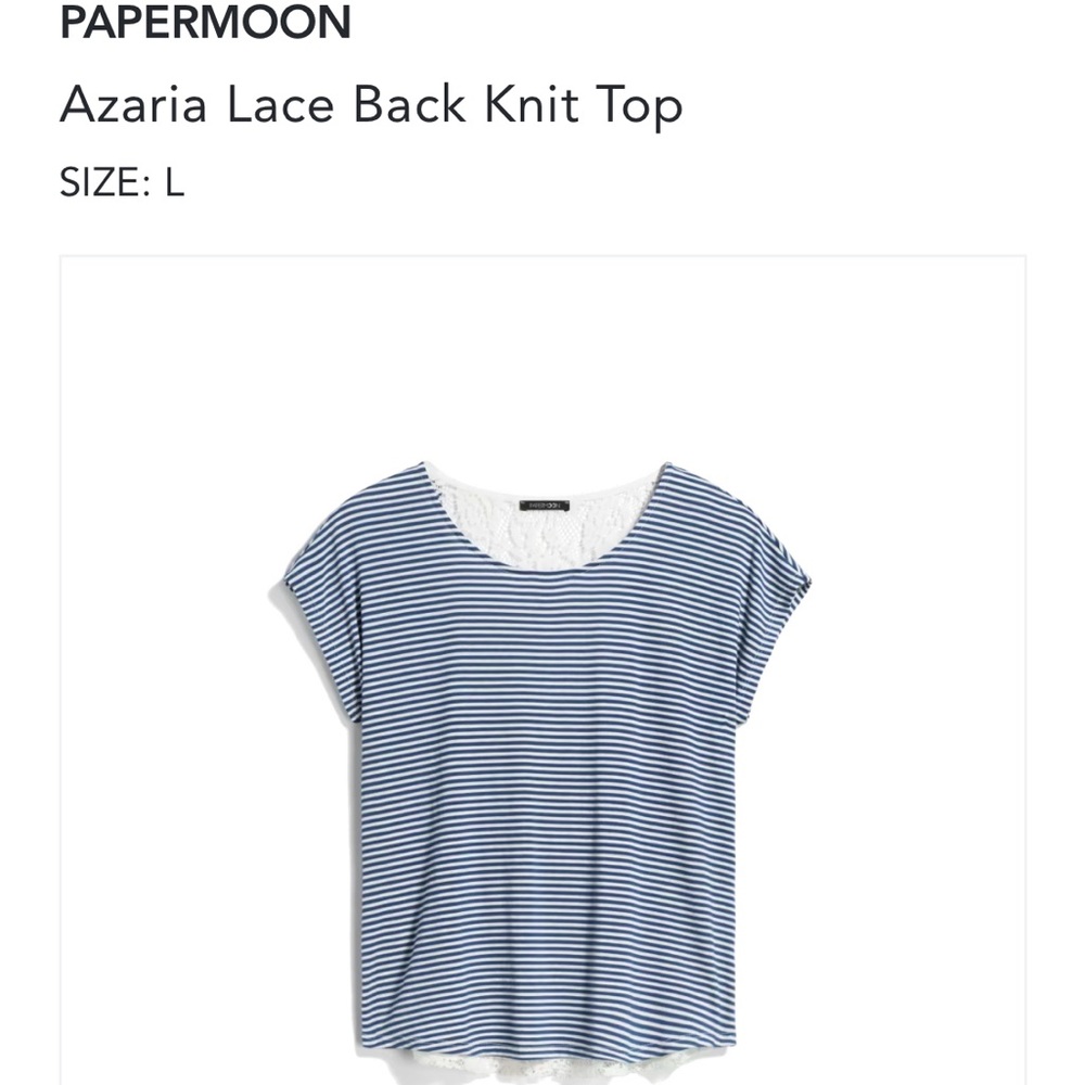 Papermoon Azaria Lace Back Knit Top